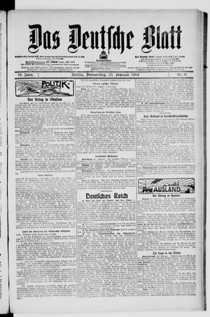 Das deutsche Blatt vom 25.02.1904