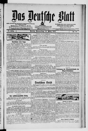 Das deutsche Blatt vom 10.03.1904