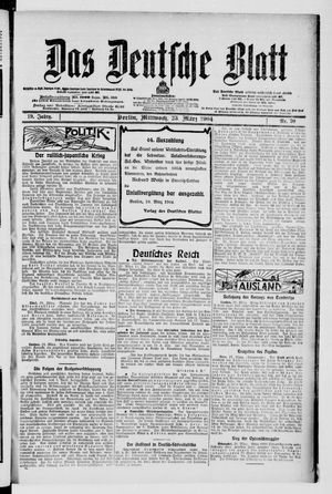 Das deutsche Blatt vom 23.03.1904