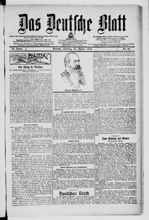 Das deutsche Blatt vom 15.04.1904