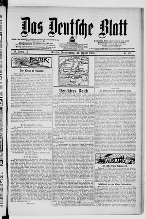Das deutsche Blatt vom 21.04.1904