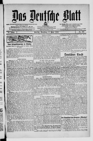 Das deutsche Blatt vom 03.05.1904