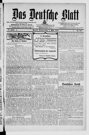 Das deutsche Blatt vom 05.05.1904