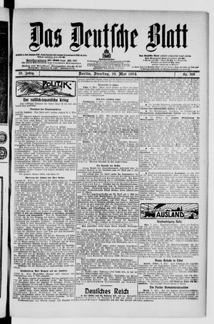 Das deutsche Blatt vom 10.05.1904