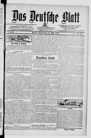 Das deutsche Blatt vom 12.05.1904