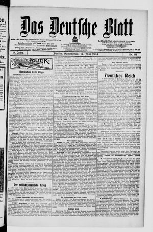 Das deutsche Blatt vom 14.05.1904