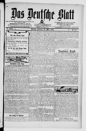 Das deutsche Blatt vom 20.05.1904