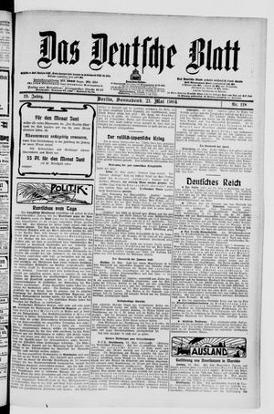Das deutsche Blatt vom 21.05.1904