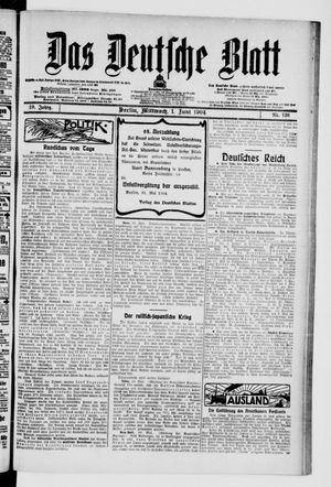 Das deutsche Blatt on Jun 1, 1904