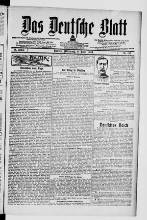 Das deutsche Blatt vom 08.06.1904