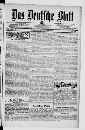 Das deutsche Blatt vom 10.06.1904
