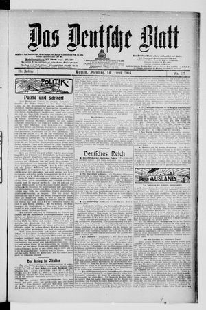 Das deutsche Blatt vom 14.06.1904