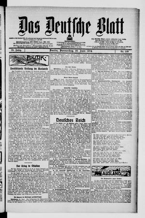 Das deutsche Blatt vom 16.06.1904