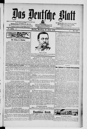 Das deutsche Blatt vom 21.06.1904