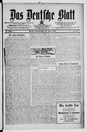 Das deutsche Blatt vom 30.06.1904