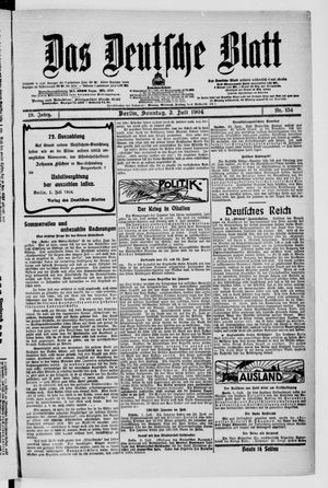 Das deutsche Blatt vom 03.07.1904