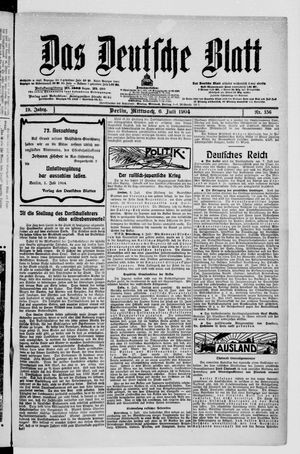 Das deutsche Blatt vom 06.07.1904