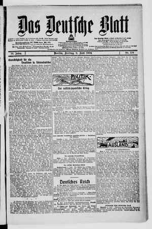 Das deutsche Blatt vom 08.07.1904