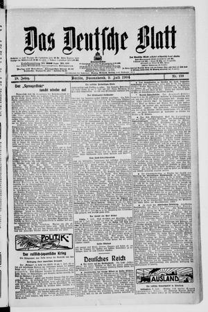 Das deutsche Blatt vom 09.07.1904