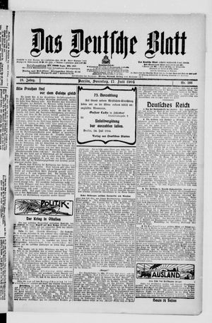 Das deutsche Blatt vom 17.07.1904