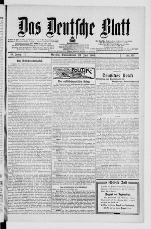 Das deutsche Blatt vom 23.07.1904