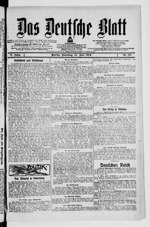 Das deutsche Blatt vom 31.07.1904