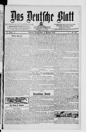 Das deutsche Blatt vom 04.08.1904