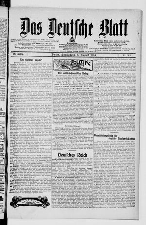 Das deutsche Blatt vom 06.08.1904