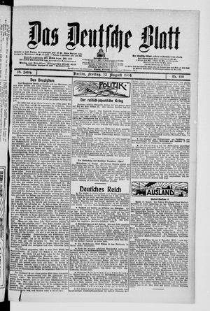 Das deutsche Blatt vom 12.08.1904