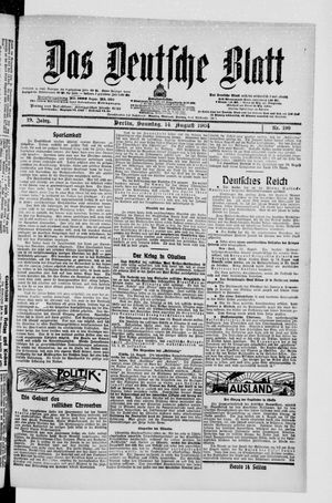 Das deutsche Blatt vom 14.08.1904
