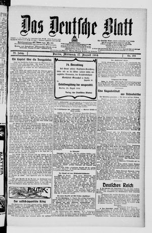 Das deutsche Blatt vom 17.08.1904