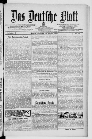 Das deutsche Blatt vom 21.08.1904
