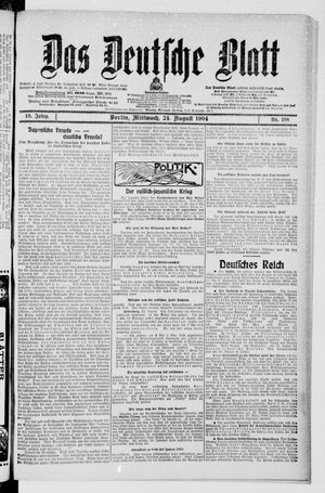 Das deutsche Blatt vom 24.08.1904