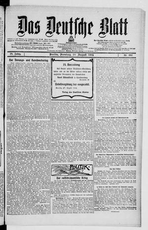 Das deutsche Blatt vom 30.08.1904