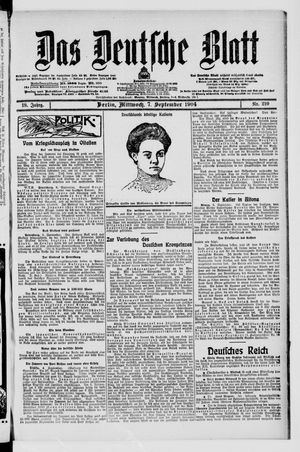 Das deutsche Blatt vom 07.09.1904