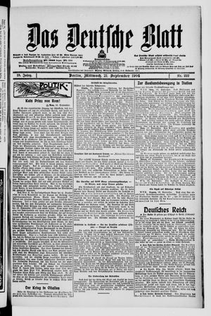 Das deutsche Blatt vom 21.09.1904