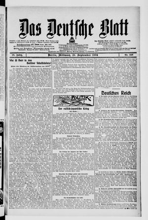 Das deutsche Blatt vom 28.09.1904