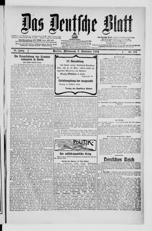 Das deutsche Blatt vom 05.10.1904
