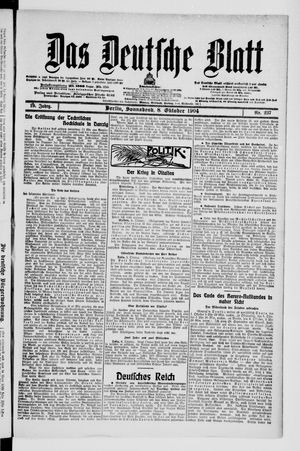 Das deutsche Blatt vom 08.10.1904