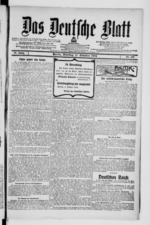 Das deutsche Blatt vom 11.10.1904