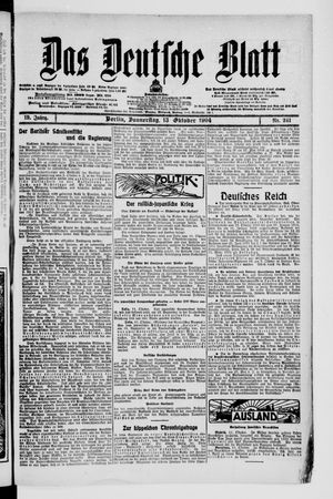 Das deutsche Blatt vom 13.10.1904