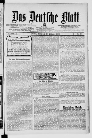 Das deutsche Blatt vom 19.10.1904