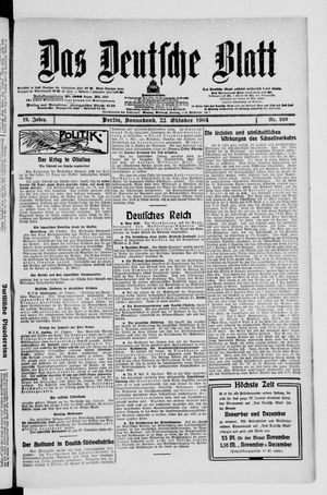 Das deutsche Blatt vom 22.10.1904