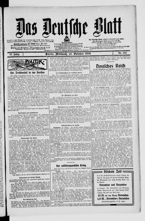 Das deutsche Blatt on Oct 26, 1904