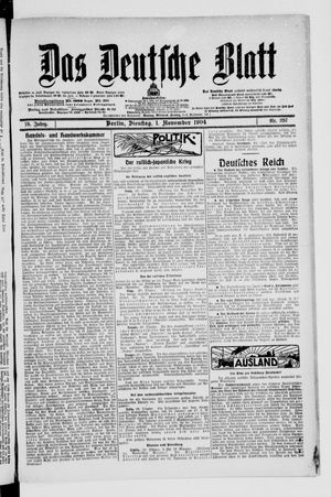 Das deutsche Blatt vom 01.11.1904