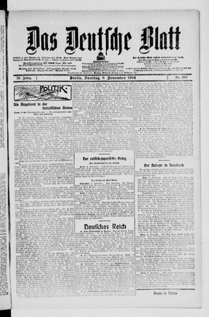 Das deutsche Blatt vom 06.11.1904