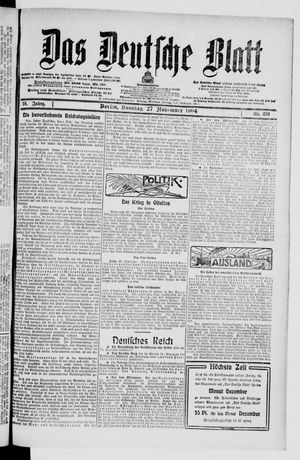 Das deutsche Blatt vom 27.11.1904