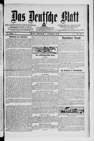 Das deutsche Blatt on Dec 7, 1904