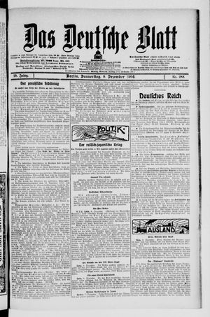 Das deutsche Blatt vom 08.12.1904