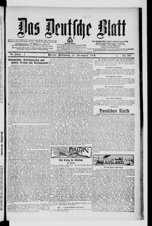 Das deutsche Blatt vom 14.12.1904